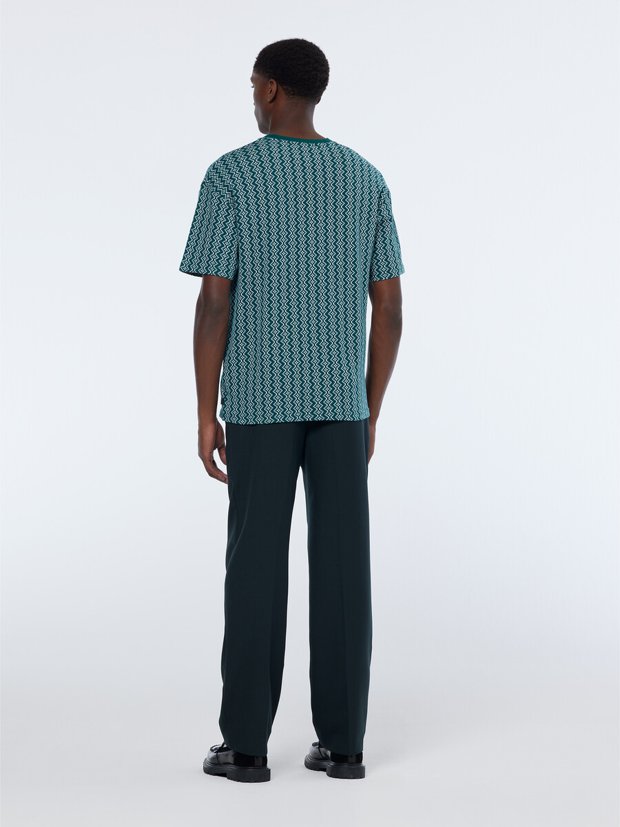 camiseta de corte relajado de jacquard