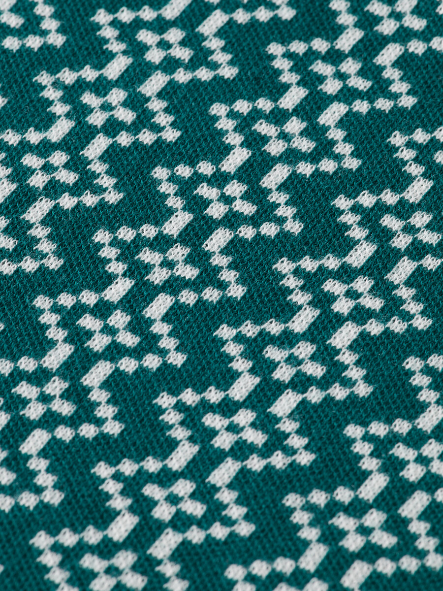 camiseta de corte relajado de jacquard