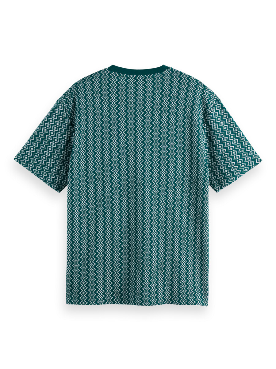 camiseta de corte relajado de jacquard