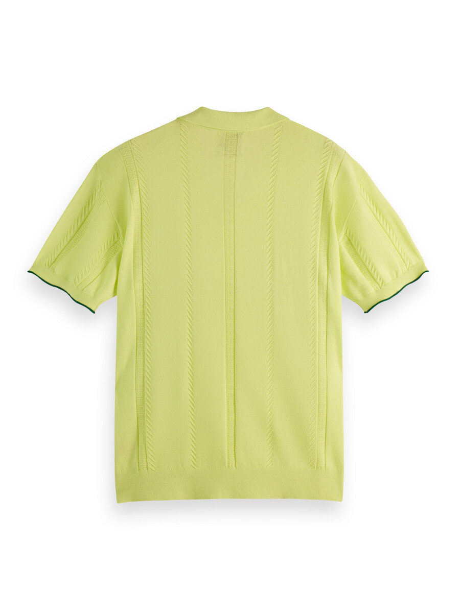 polo de punto de corte relajado con cuello en v