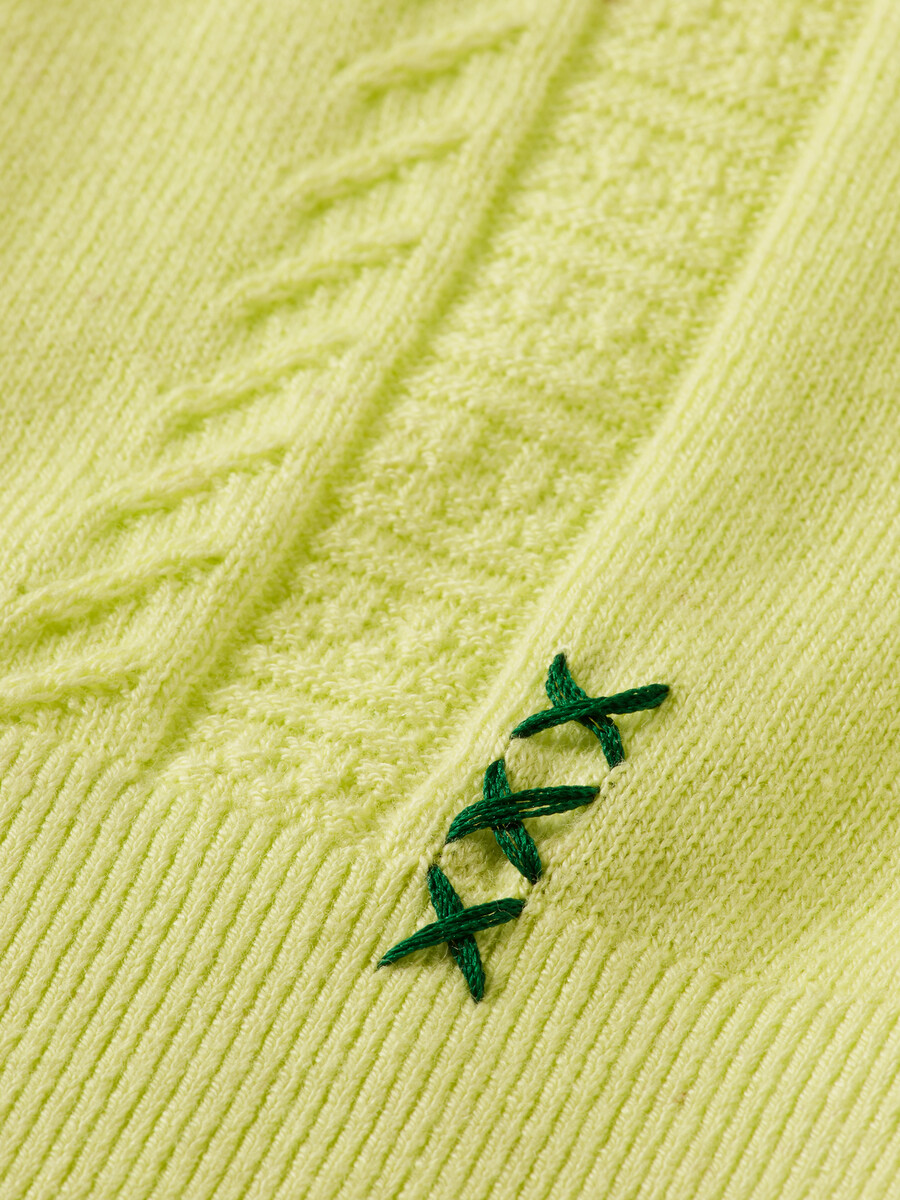 polo de punto de corte relajado con cuello en v