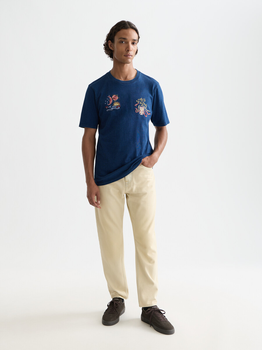 camiseta índigo de corte relajado de los héroes del 40.º aniversario