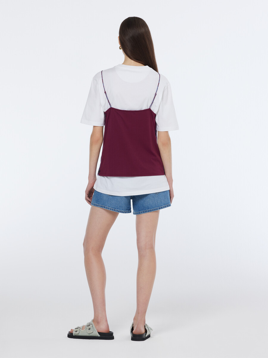 camiseta sin mangas de punto de cachemira