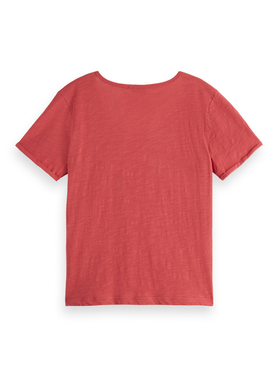 camiseta de corte regular con cuello en u