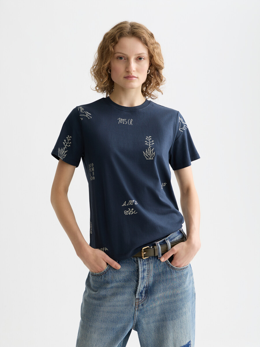 camiseta estampada de corte regular